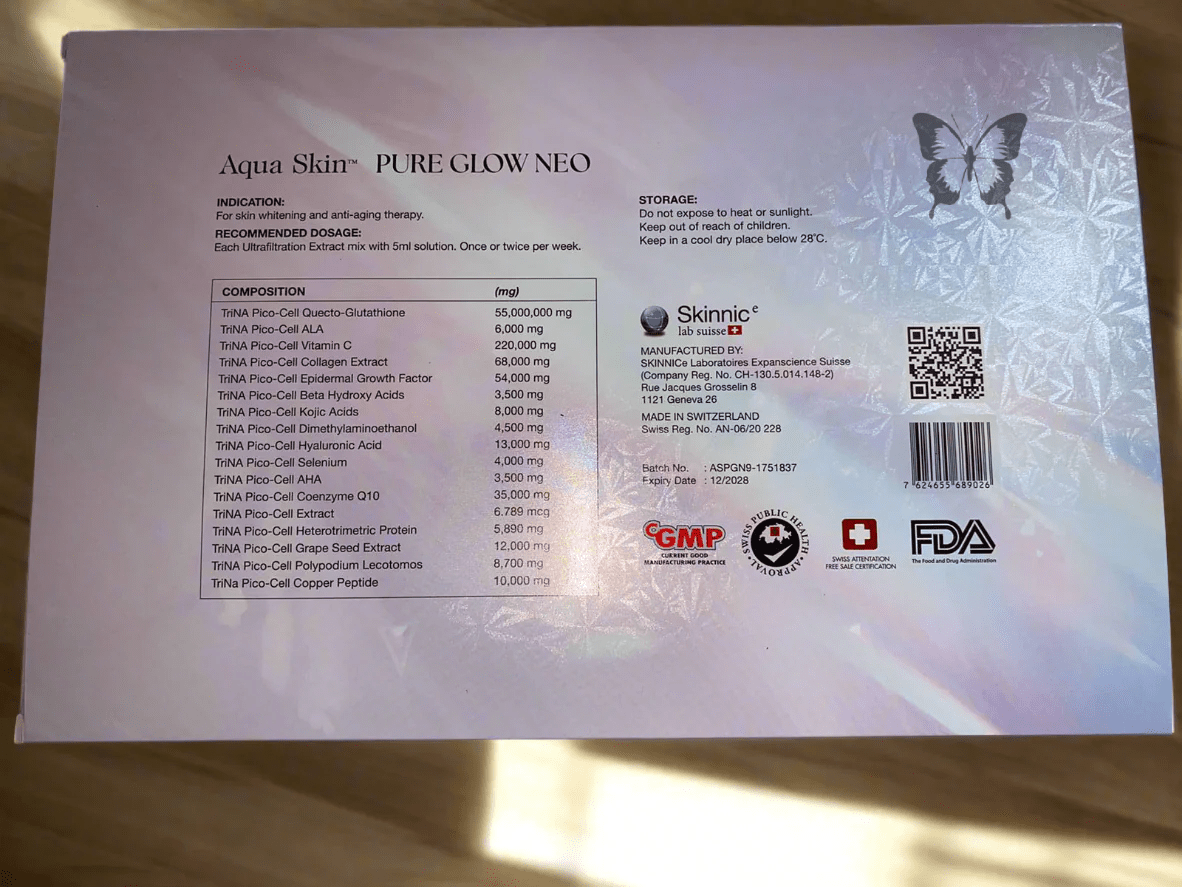 Aqua Skin Pure Glow Neo Glutathione Injection Aqua Skin Pure Glow Neo Glutathione Injection