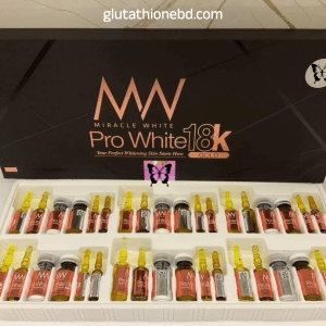 Miracle White Pro White 18K 180000mg Glutathione Injection